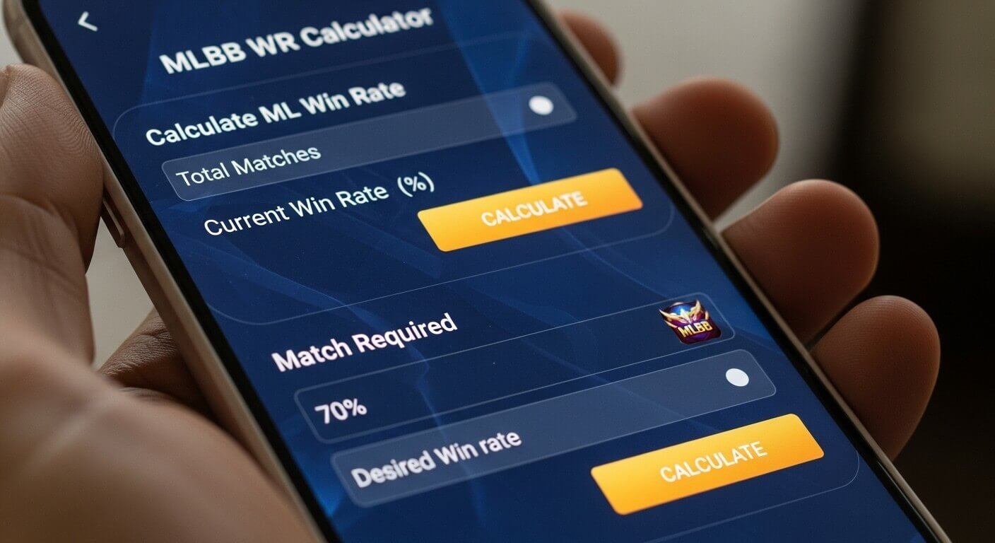 Kalkulator WR MLBB - Hitung Win Rate ML & Match Dibutuhkan 2026